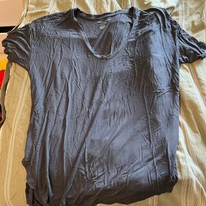 AE SOFT AND SEXY GREY TEE WITH SCOOP V-NECK